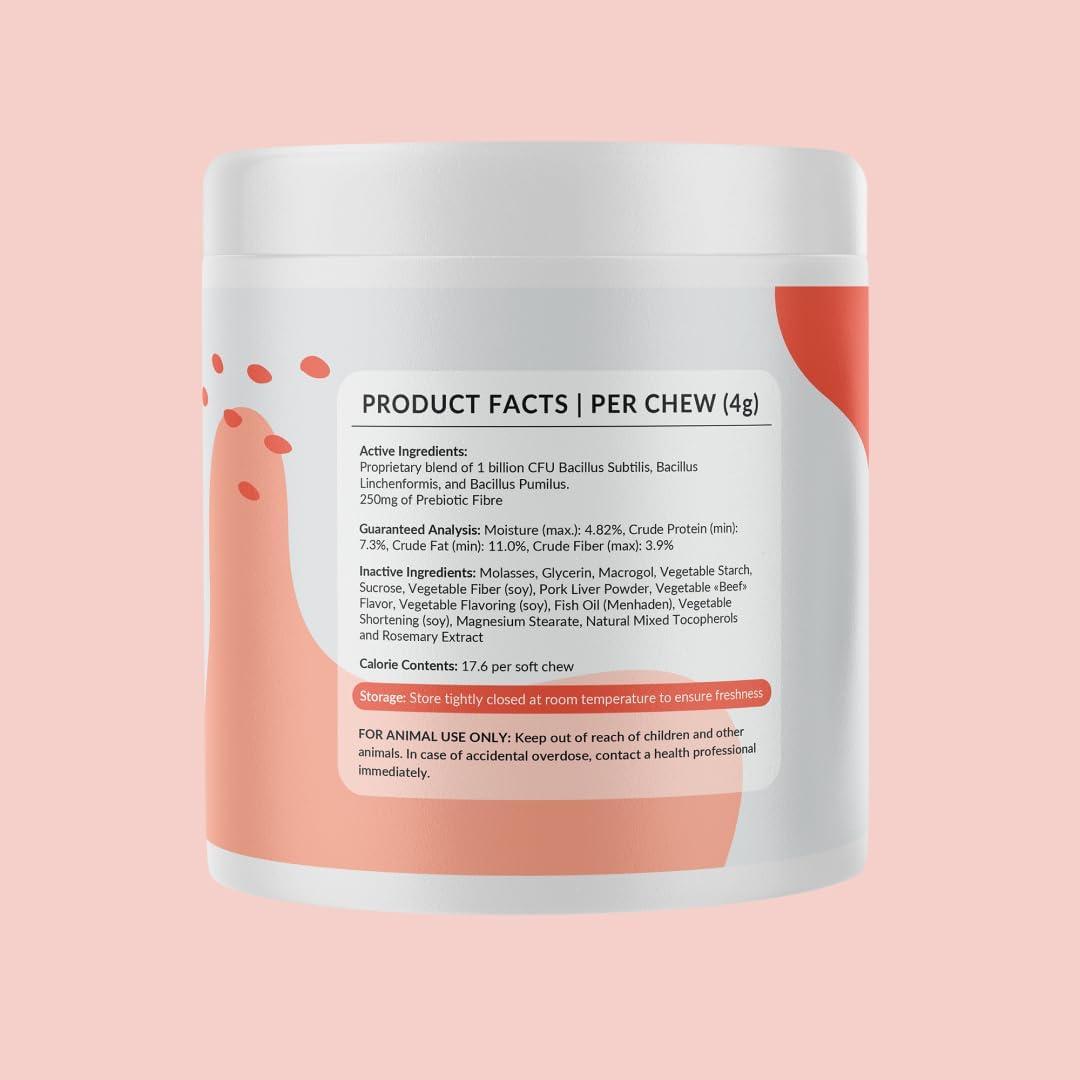imageWuffes Digestive Probiotics for Dogs  Probiotic Chews for Dogs for Itching  Dog Health Pet Supplies  Dog Vitamins and Supplements  30 Probiotic Dog Chews ampamp Digestive Enzymes for Itchy Skin ampamp Gut