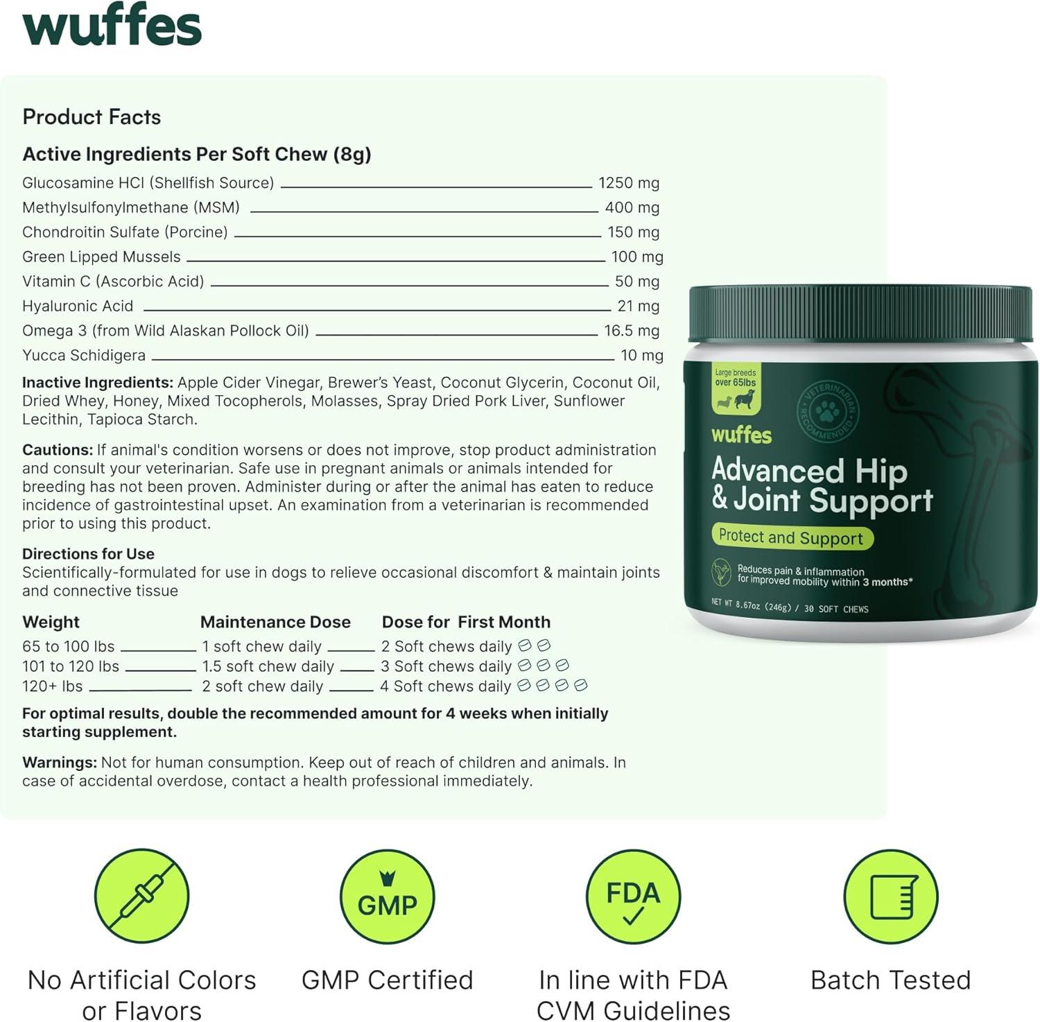 imageWuffes Hip and Joint Supplement for Large Breeds and 23in1 Multivitamin BundleLarge Breed