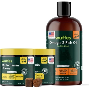 image:imageWuffes 23in1 Multivitamin and Advanced Omega 3 Fish Oil Bundle for Large Dogs